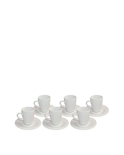 REVOL Lipari Set of 6 4-Oz. Espresso Cups and Saucers