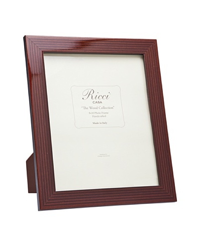 Ricci Bengale High Gloss Wood Frame, Maroon/Black, 8 x 10