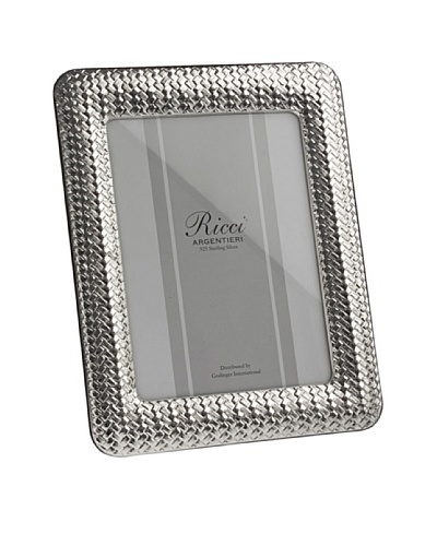 Ricci Weave Hammered Metal Sterling Silver Photo Frame, 8″ x 10″
