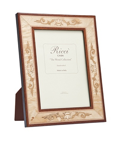 Ricci Luigi Pioppo Scroll Burl Wood Frame, Tan/Brown