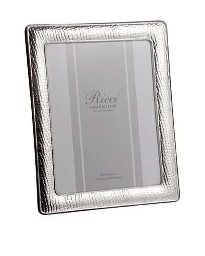 Ricci Crocodile Hammered Sterling Silver Frame, 5″ x 7″