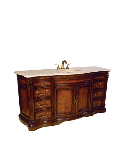 River Road Collection Four Seasons Sink Chest, Mahogany/IvoryAs You See