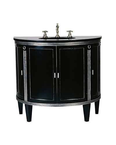 River Road Collection Park Avenue Sink Chest, Black/SilverAs You See
