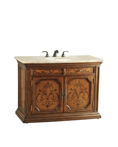 River Road Collection Juliane Sink Chest, Honey/Beige