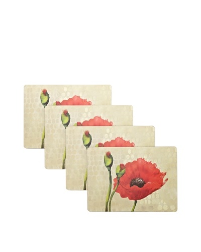 RockFlowerPaper Poppies Hard Placemat (Set of 4)