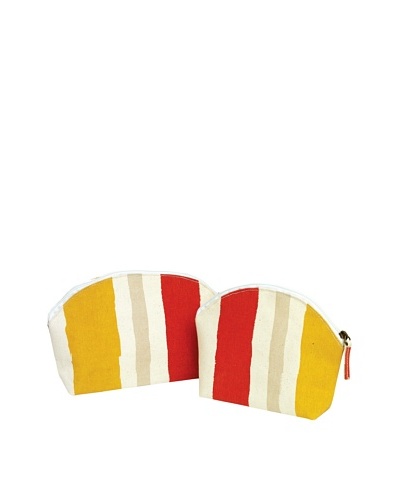 RockFlowerPaper Summer Stripe Zip Bags (Set of 2)