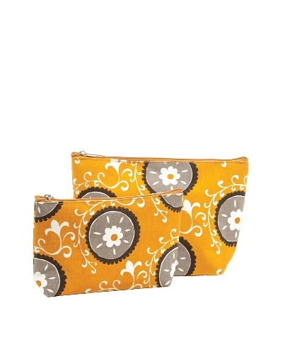 RockFlowerPaper Suzani Pumpkin Zip Bags (Set of 2)