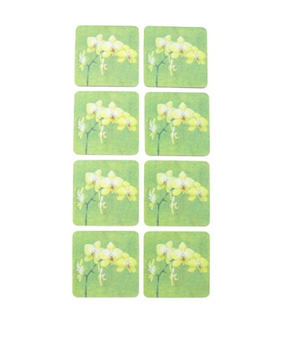 rockflowerpaper Set of 8 Orchid Coasters