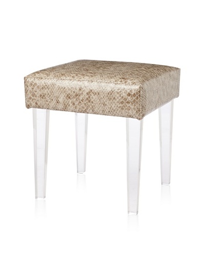 Rojo 16 Acrylic Python Stool, Brown