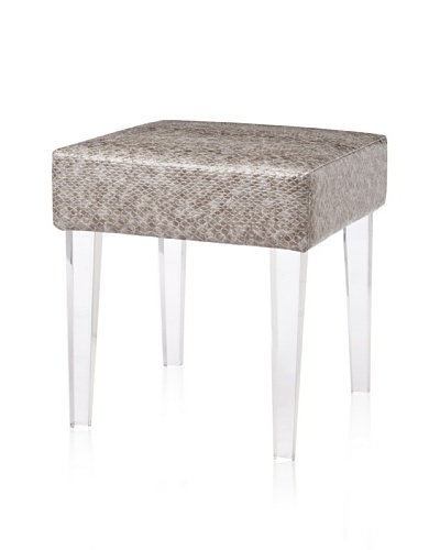 Rojo 16 Acrylic Python Stool, Grey