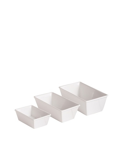 Rosanna Set of 3 White Bungalow Loaf Pans