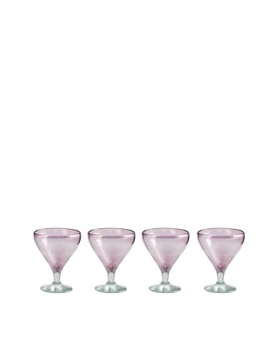 Rosanna Set of 4 Lustre 4-Oz. Cocktail Glasses, Purple
