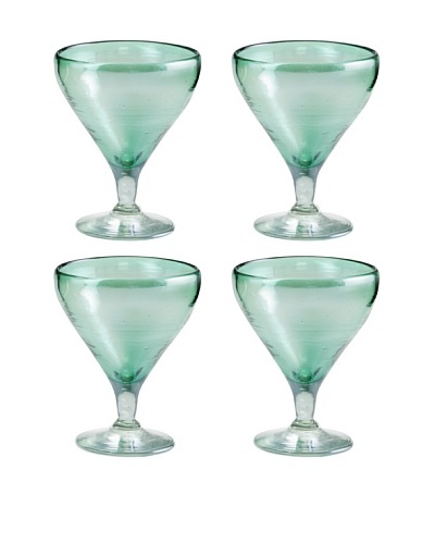 Rosanna Set of 4 Lustre 4-Oz. Cocktail Glasses, Green