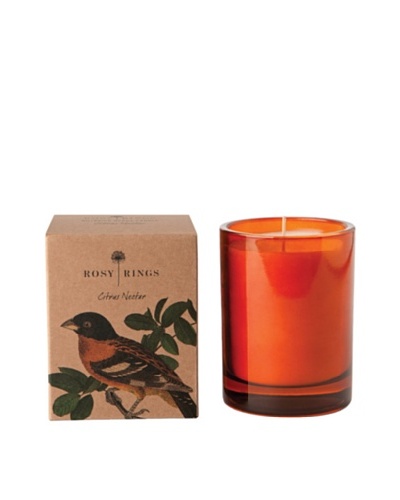 Rosy Rings Botanical Glass Candle, Citrus Nectar