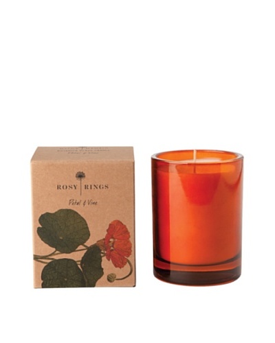 Rosy Rings Botanical Glass Candle, Petal & Vine