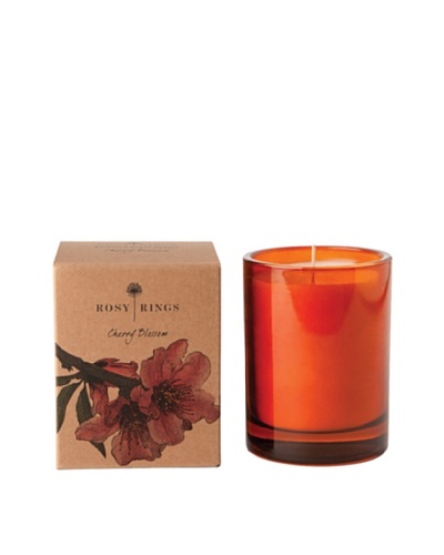 Rosy Rings Botanical Glass Candle, Cherry Blossom