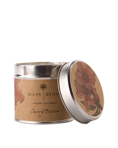 Rosy Rings Natural Soy Candle in Tin, Cherry Blossom