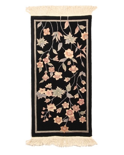 Roubini Chinese Art Deco Hand Knotted Rug, Multi, 4′ 2″ x 2′ 1″