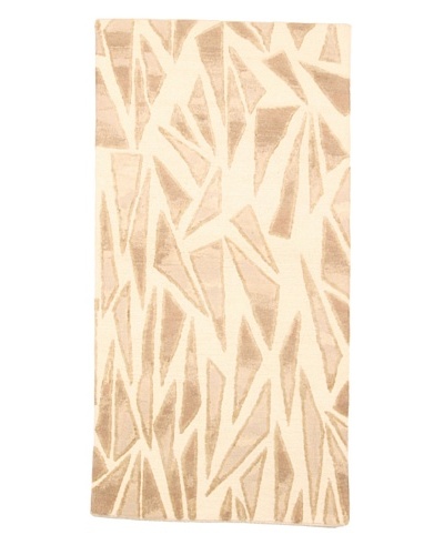 Roubini Campion Platt Palm Shards Hand Knotted Rug, Multi, 2′ x 4′