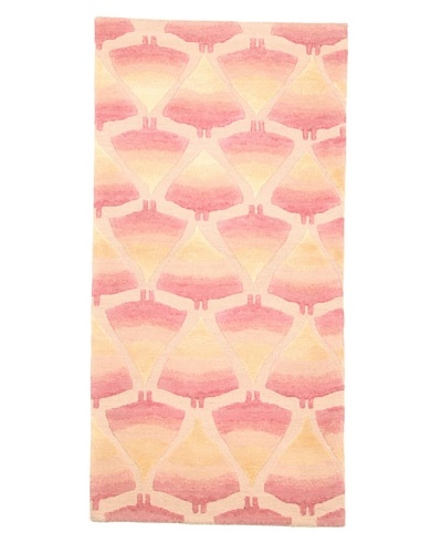 Roubini Campion Platt Manta Rays Hand Knotted Rug, Multi, 2' x 4'