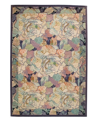 Roubini Soft Flowers Hand Knotted Wool Rug, Multi, 6′ x 9′