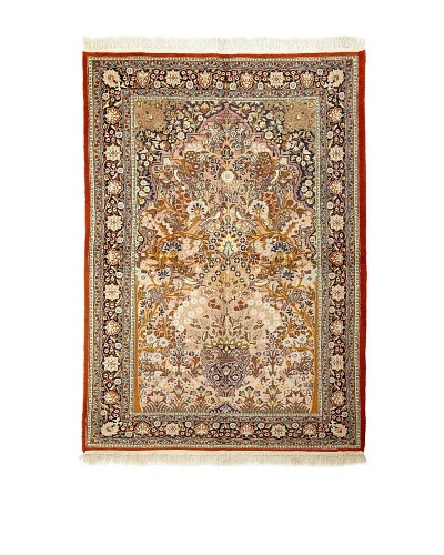 Roubini Fine Srinagar Silk Ground Rug, Multi, 4″ x 5′ 7″