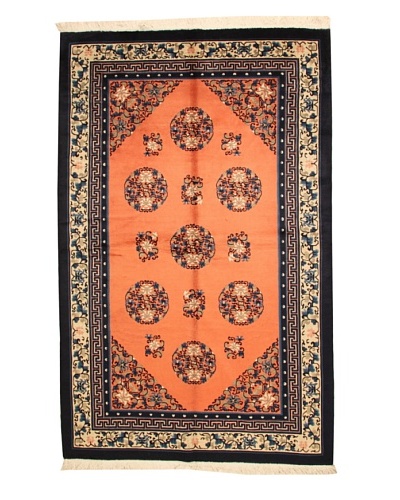 Roubini Antique Finish Chinese Rug, Rust/Navy, 8′ x 5′ 2″