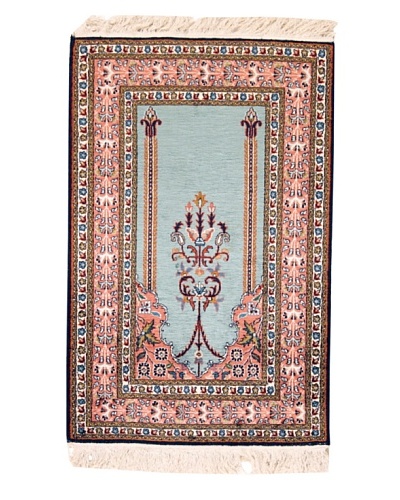 Roubini Srinagar Silk Fine Rug, Multi, 3′ 1″ x 2′