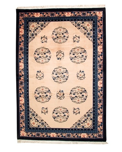 Roubini Chinese Antique Finish Rug, Peach/Navy, 6' 2 x 9' 2