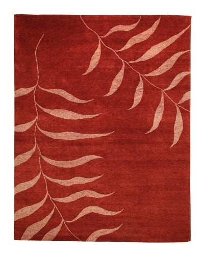 Roubini Tibetani Tibetan Handspun Rug, Red, 8′ x 10′