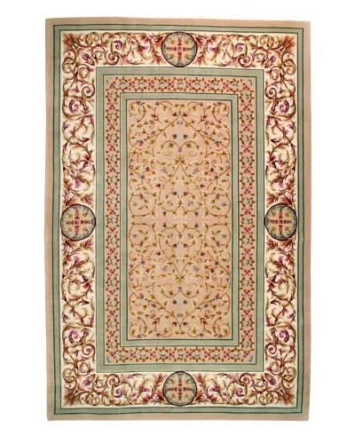 Roubini Palace Hand Knotted Wool & Silk Rug, Multi, 6′ 7″ x 9′ 10″