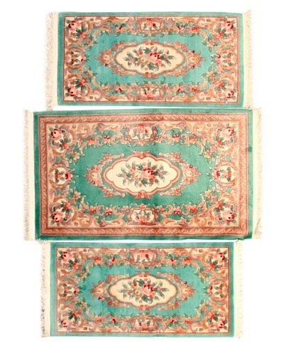 Roubini Set of 3 Chinese Hand-Knotted Rugs, Multi