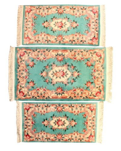 Roubini Set of 3 Chinese Hand-Knotted Rugs, Multi