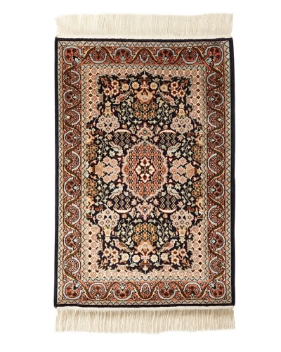 Roubini Srinagar Silk Rug, Multi, 3′ x 2′