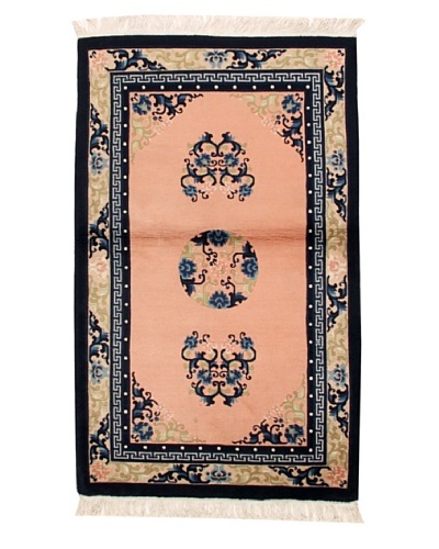 Roubini Chinese Antique Finish Rug, Light Pink/Cream/Navy, 3' 2 x 5' 2