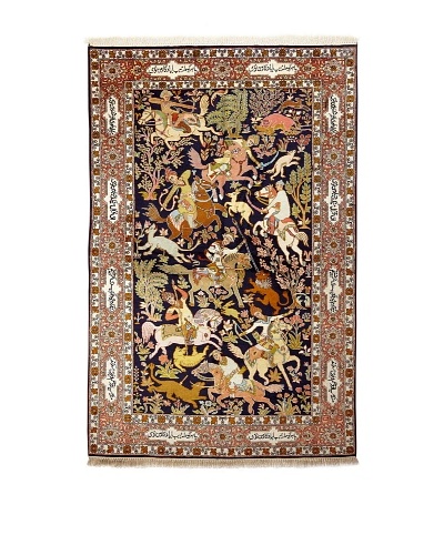 Roubini Srinagar Silk Fine Rug, Multi, 4 5 x 7'