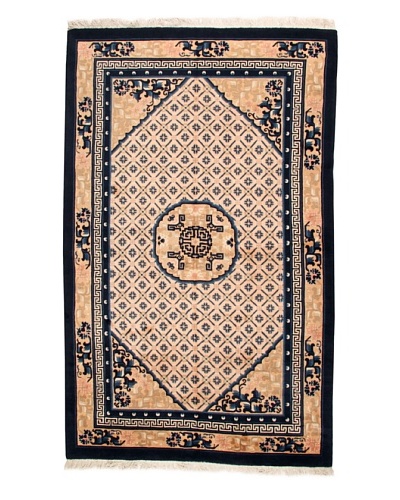 Roubini Chinese Antique Finish Rug, Peach/Navy, 5' x 8' 2