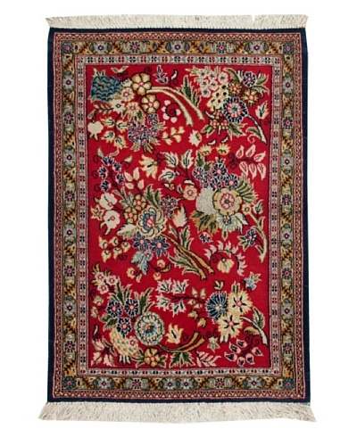 Roubini Old Qum Wool Rug, Multi, 3′ 1″ x 2′ 1″