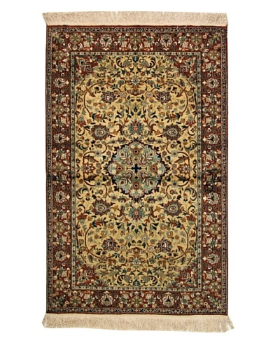 Roubini Srinagar Silk Fine Rug, Multi, 5′ x 3′ 2″