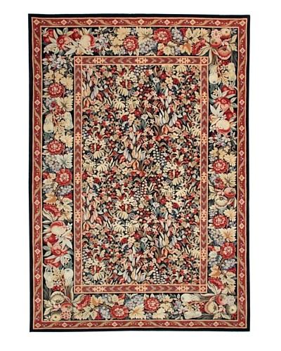 Roubini Red Garden Hand Knotted Wool & Silk Rug, Multi, 6′ x 9′