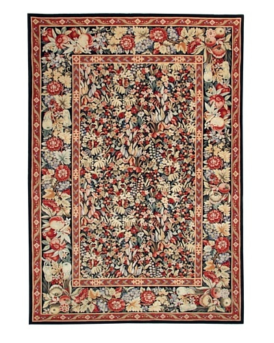 Roubini Red Garden Hand Knotted Wool & Silk Rug, Multi, 6' x 9'