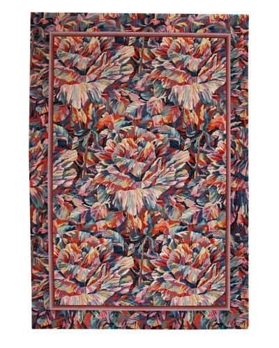 Roubini Abstract Garden Hand Knotted Wool Rug, Multi, 6' x 9'