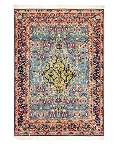 Roubini One of a Kind Old Kum with Silk Rug [Blue Multi]