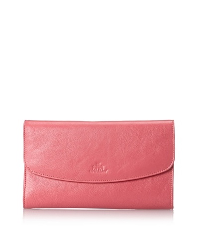 Rowallan of Scotland Women's Christal Leather Jewelry Pouch/Clutch, Honeysuckle Pink