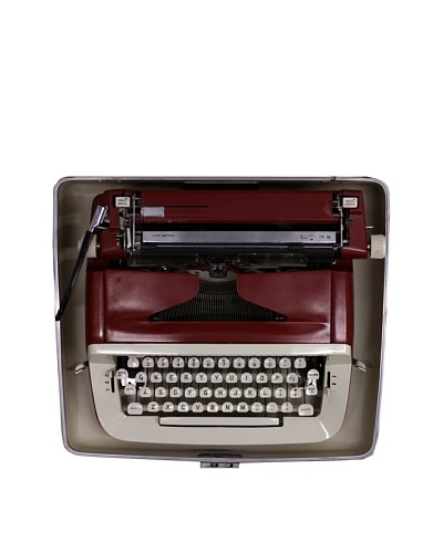 Royal Vintage Typewriter, Red/Cream