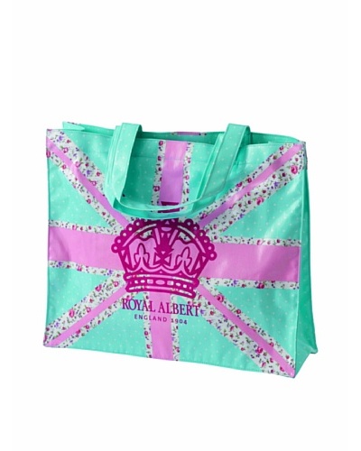 Royal Albert Bright Union Jack Shopping Bag, Pastel Fuschia