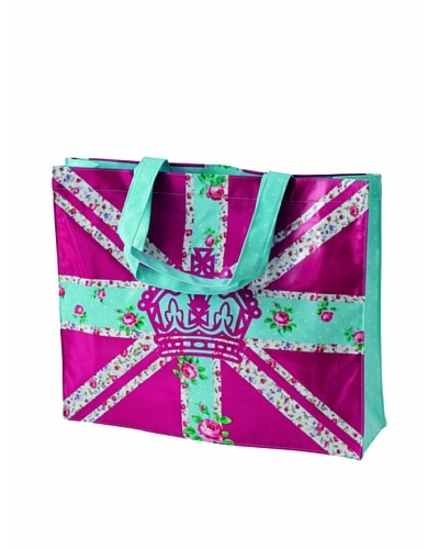 Royal Albert Bright Union Jack Shopping Bag, Fuschia