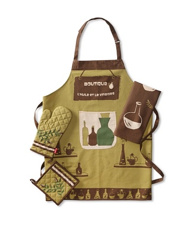 Rue Montmartre Huile Et Vinaigre Terre Kitchen Linen Set