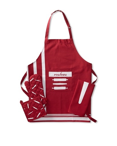 Rue Montmartre Le Rouleau A Patisserie Rouge Kitchen Linen Set