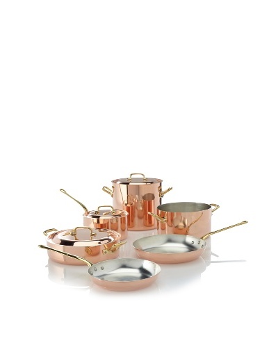 Ruffoni Protagonista 9-Piece Copper Cookware Set in Wooden Box